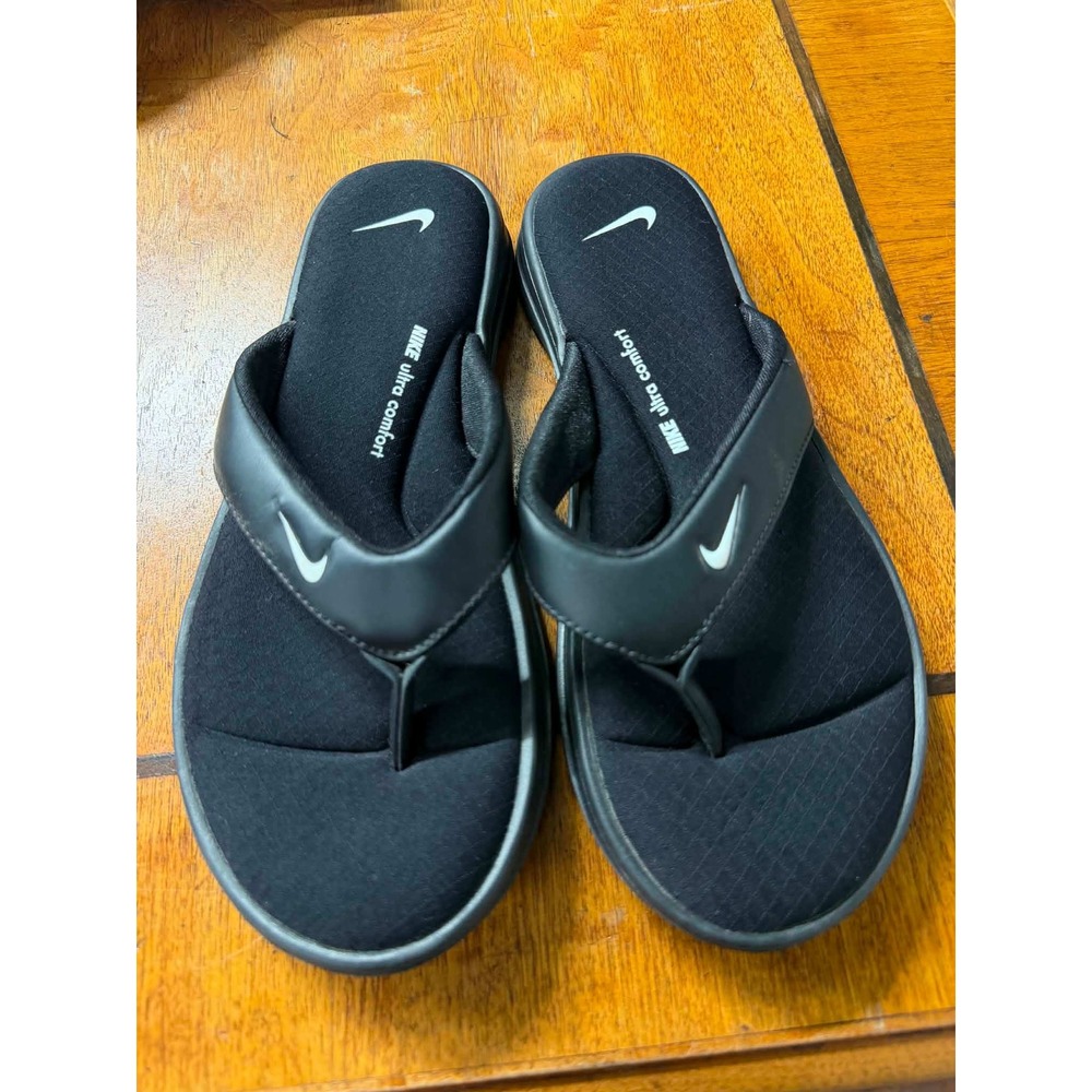 Nike Womens 7 Black Ultra Comfort 3 Thong Sandals Flip Flops AR4498-003